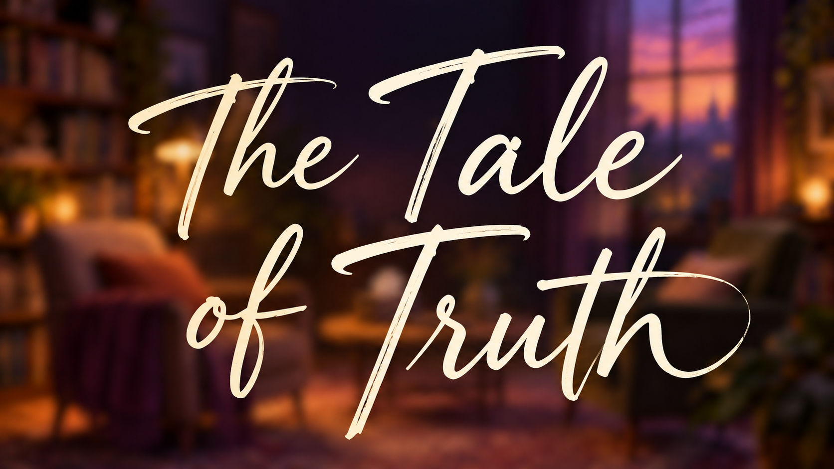 The Tale of Truth cover: large handwritten title over a strongly blurred consultation room